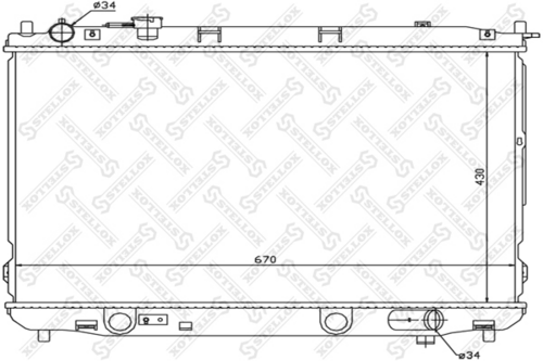 STELLOX 1026486SX Радиатор системы охлаждения! МКПП KIA Carens II 1.6i 16V 03-06/1.8i 16V 02-06