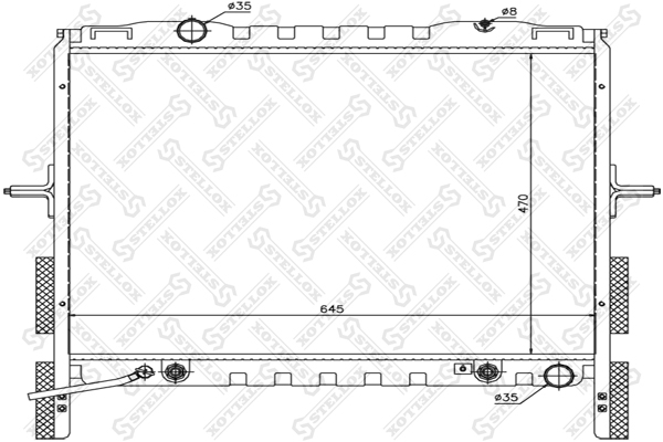 STELLOX 1026494SX Радиатор системы охлаждения! АКПП KIA Sorento 2.4i 16V/3.5i 24V/2.5CRDi 02-04