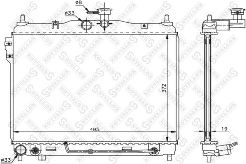 STELLOX 10-26604-SX Радиатор, охлаждение двигателя