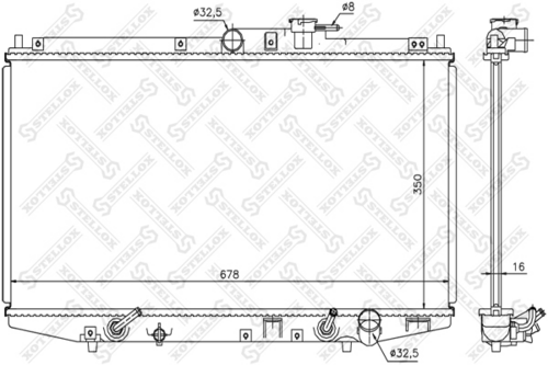 STELLOX 10-26672-SX Радиатор, охлаждение двигателя