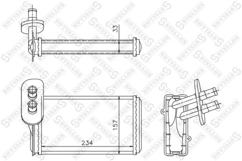 STELLOX 10-35019-SX Теплообменник, отопление салона