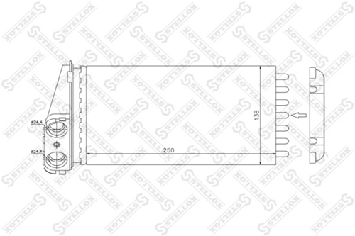 STELLOX 10-35096-SX Теплообменник, отопление салона