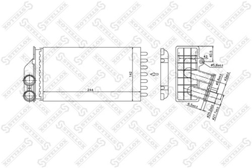 STELLOX 10-35103-SX Теплообменник, отопление салона