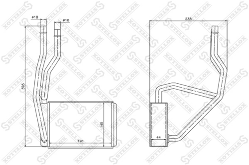 STELLOX 10-35132-SX Теплообменник, отопление салона