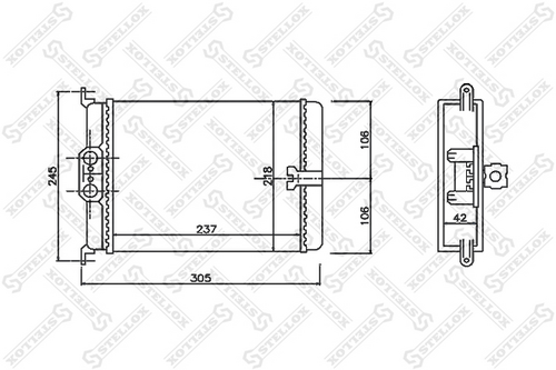 STELLOX 10-35171-SX Радиатор печки! MB W140 2.8-6.0/3.0-3.5TD/ C140 91-99