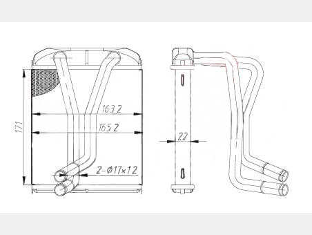 STELLOX 10-35226-SX Радиатор печки! KIA Sephia 1.6 95>