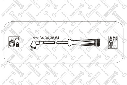 STELLOX 1038018SX Комплект проводов! Renault Clio II/Scenic 1.6i K7M 97>