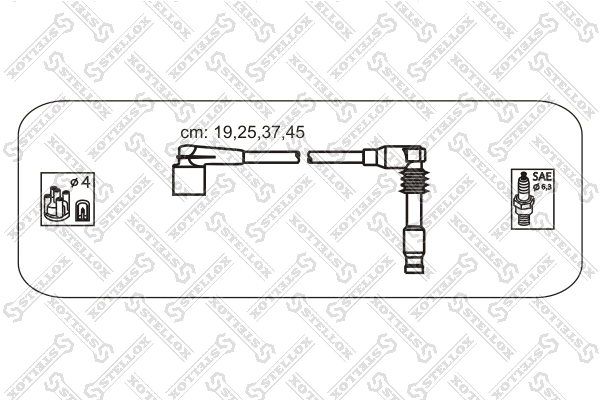 STELLOX 1038164SX Комплект проводов! Opel Astra/Vectra 1.8/2.0 93>