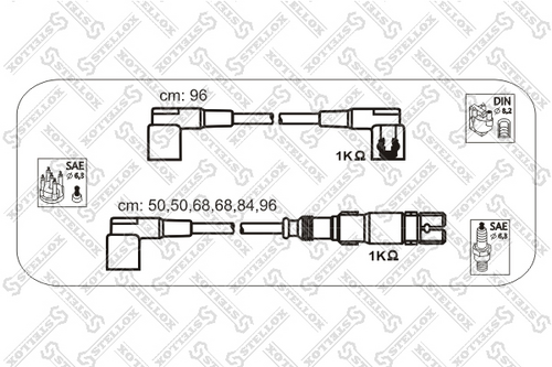 STELLOX 10-38260-SX Комплект проводов зажигания