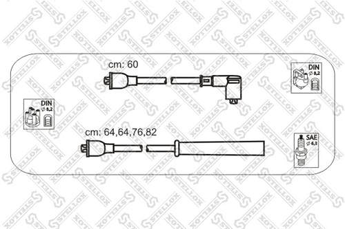 STELLOX 10-38310-SX Комплект проводов зажигания