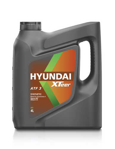 HYUNDAIXTEER 1041009 HYUNDAI XTEER ATF 3, DEXRON IIIH, ALLISON C-4, SYNTHETIC, 4 л, трансмиссионное масло для АКПП синтет;Масло трансм. hyundai XTEER ATF 3 синтетика АКПП, 4л