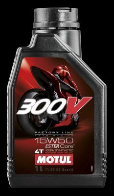 MOTUL 104125 Масло моторное для 4-Х тактных двигателей 300V 4T FL ROAD RACING 15W50 синт.1л