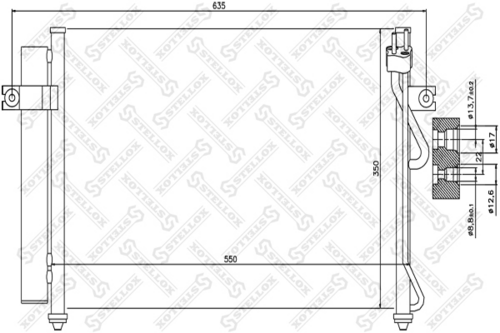 STELLOX 10-45028-SX Конденсатор, кондиционер