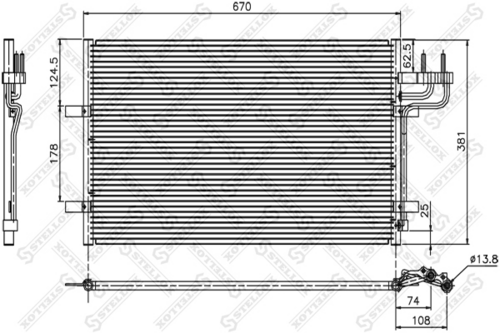 STELLOX 10-45036-SX Конденсатор, кондиционер