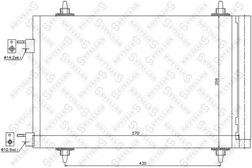 STELLOX 10-45039-SX Конденсатор, кондиционер