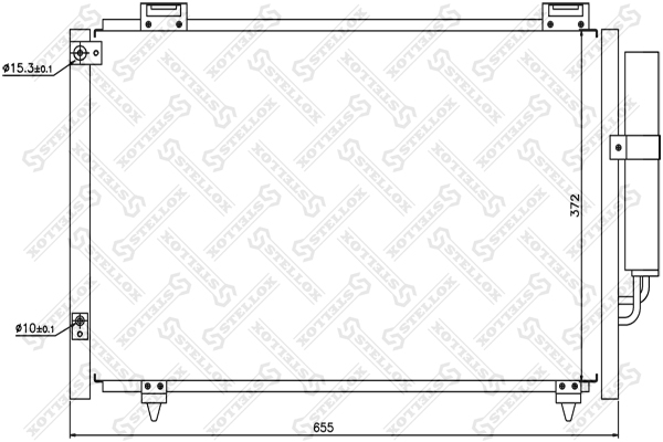 STELLOX 1045153SX NS94719=AVA TO5286=GR925520 [8846002150] радиатор кондиционера Toyota Corolla all 02>