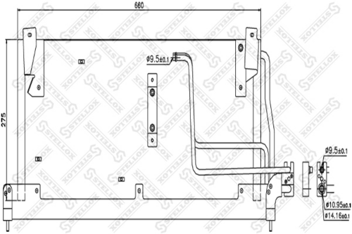 STELLOX 10-45487-SX Радиатор кондиционера! до номера шасси R4147616 Opel Corsa all 93-00