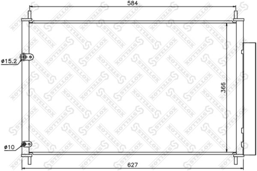 STELLOX 1045568SX Радиатор кондиционера! Toyota Auris 1.4/1.6 07>