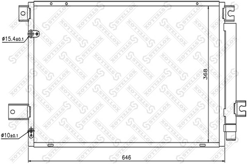 STELLOX 10-45569-SX Радиатор кондиционера! Toyota Avensis 2.0D-4D/2.2D-4D/D-CAT 03>