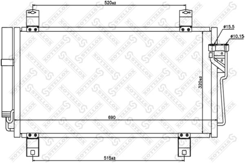 STELLOX 1045642SX Радиатор кондиционера! Mazda 6 all 07>