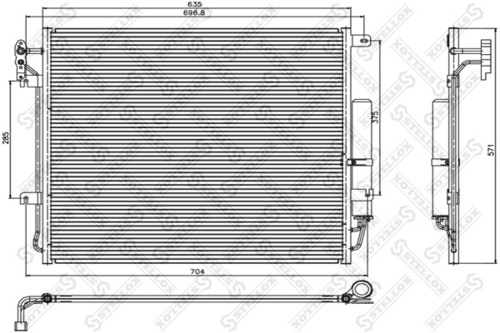 STELLOX 1045660SX Радиатор кондиционера! Land Rover Discovery 4.0-4.4i 04>