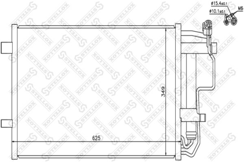 STELLOX 1045710SX Радиатор кондиционера! с осушит. Mazda 3 1.6-2.0i 16V 08>