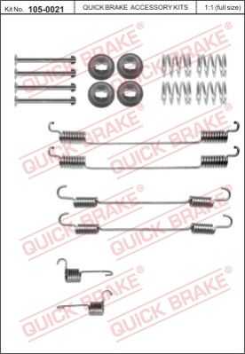 OJDQUICKBRAKE 1050021 Комплектующие, тормозная колодка