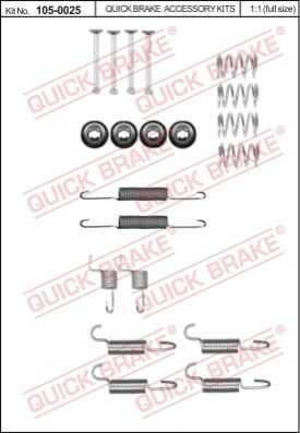 OJDQUICKBRAKE 1050025 Комплектующие, стояночная тормозная система