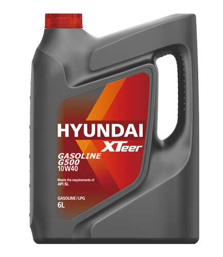 HYUNDAIXTEER 1061044 Масло моторное HYUNDAI XTEER GASOLINE G500 SN 10W40 6Lx3ШТ п/с