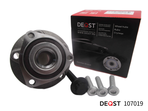 DEQST 107019 Ступица переднего колеса с подшипником VW GOLF V-VII, VW GOLF PLUS, VW CADDY III, VW TOURAN 0