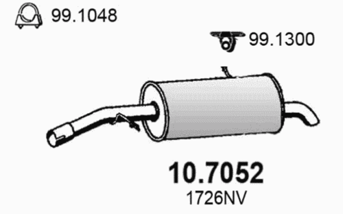 ASSO 107052 Основной глушитель