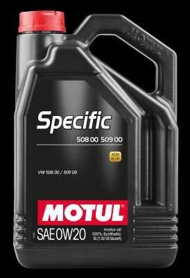 MOTUL 107384 0W20 (5L) SPECIFIC 508 00/509 00 масло моторноеacea A1/B1 VW 508 00/509 00 PORSCHE C20;Масло моторное синтетика 0W-20 5л.