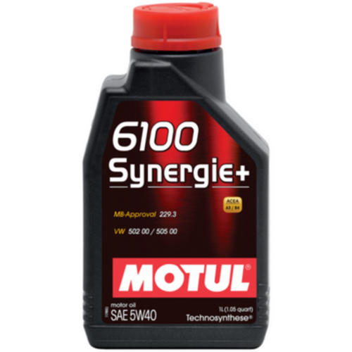 MOTUL 107975 Motul 5W40 (1L) 6100 Synergie+ масло моторное! полусинт. API SN/CF, ACEA A3/B4