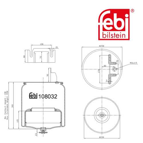 FEBI 108032 Кожух пневматической рессоры