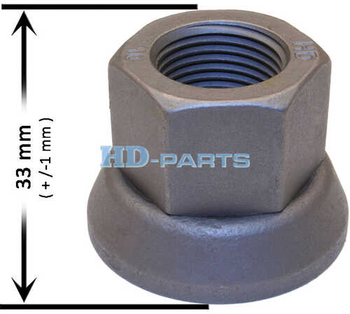 HDPARTS 109200 Гайка! колесная 7/8' H=34 SW33 VOLVO FL7/10/12/F10/12/16/FH12