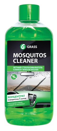 GRASS 110103 Жидкость стеклоомывателя! Mosquitos Cleaner, концентрат, летняя 1:4 1 л