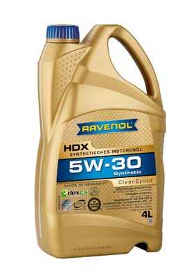 RAVENOL 1111125-004 Масло моторное 5W-30 4л HDX (синтетика)