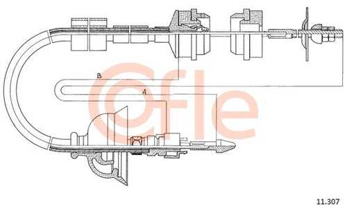 COFLE 11307 Трос сцепления Peug