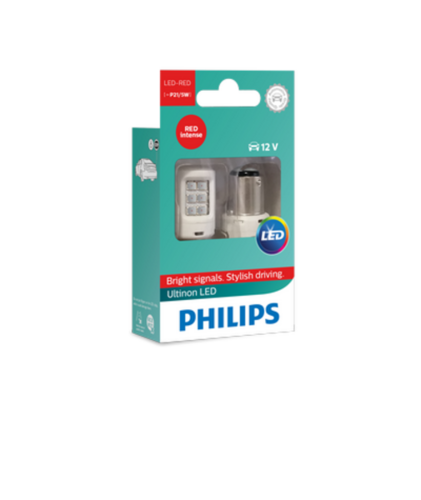 PHILIPS 11499ULRX2 Комплект ламп! светодиодные (P21/5W) 12V Ultinon LED, красные, 2шт