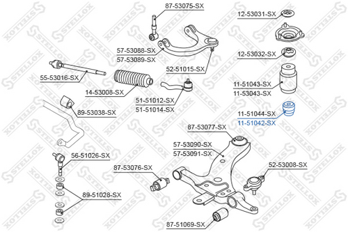 STELLOX 1151042SX Отбойник амортизатора заднего! Hyundai Getz 02>