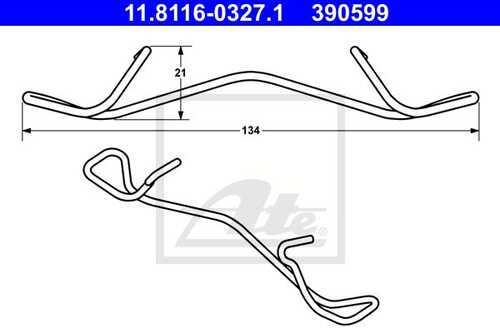 ATE 11.8116-0327.1 Пружина прижимная! Volvo XC90 2.5/3.2/2.4D5 02>