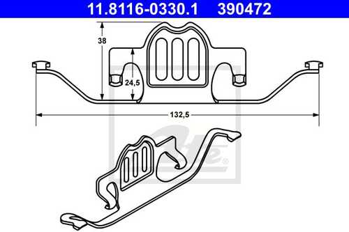 ATE 11811603301 Пружина прижимная BMW 5/6/X5/X6 E60/E63/E70/F15/F16 2.0-5.0/d 03>