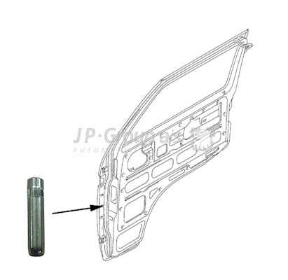 JPGROUP 1187450100 Фиксатор двери пер. VW G2/Jetta2/Passat/Polo/Transporter T3/T4