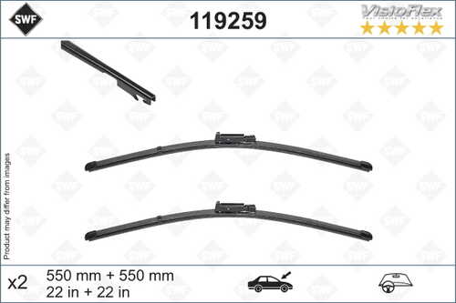 SWF 119259 Щетки плоские комплект! 550/22'+500/20' VISIOFLEX Audi A6 05>