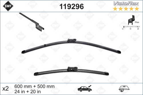 SWF 119 296 3 397 007 296 щетки плоск. комплект 600/24'Spoiler+500/20' Audi A5, VW Tiguan all 07>