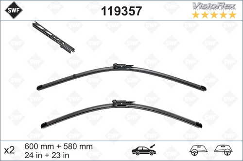 SWF 119 357 3 397 118 955 щетки плоск. комплект 600/24'+580/23' BMW E60/E61 all 03>