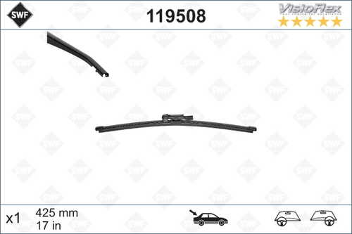 SWF 119508 Щетка плоск.! 430/17' VISIOFLEX MB Sprinter, VW Crafter 06> (задн)