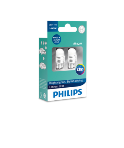 PHILIPS 11961ULWX2 Комплект ламп! светодиодные T10 (W5W) Ultinion LED 6000K 12V (2шт.)