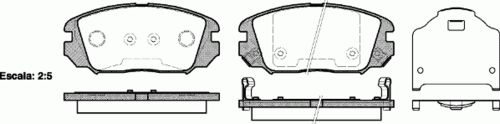 REMSA 120402 1204 02 колодки дисковые п. Hyundai Sonata 3.3i V6 05>;Комплект тормозных колодок, дисковый тормоз