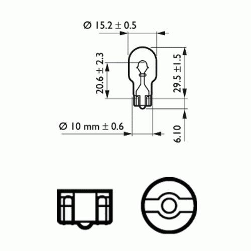 PHILIPS 12071CP Лампа! 21W 12V WX3X16D поворотов